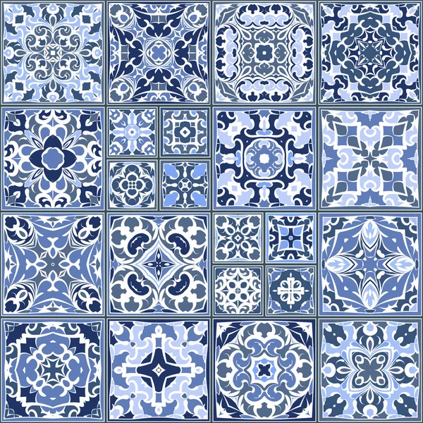 Colección de azulejos de cerámica — Vector de stock