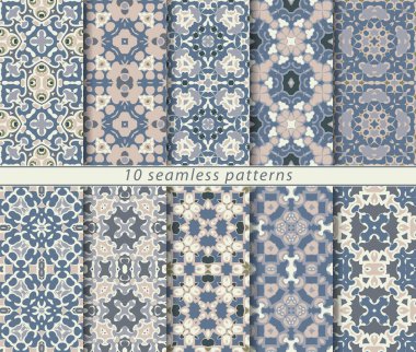 vektör Dikişsiz soyut desen kümesi.