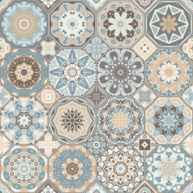 Sekizgen ve kare desenleri.