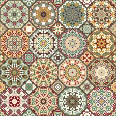 Sekizgen ve kare desenleri.