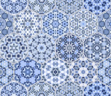 Vektör altıgen şekillerinin ayarla.