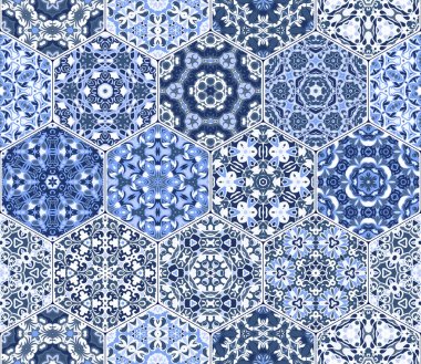 Vektör altıgen şekillerinin ayarla.