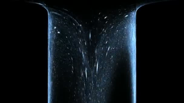Simulation der Bewegung leuchtender Teilchen — Stockvideo