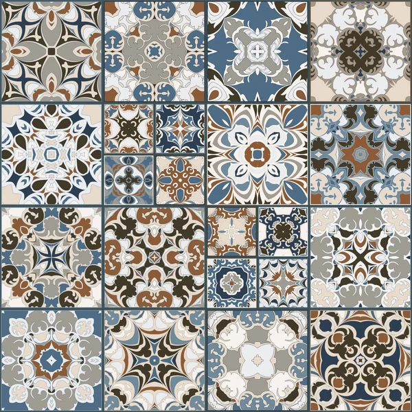 Colección de azulejos de cerámica — Vector de stock