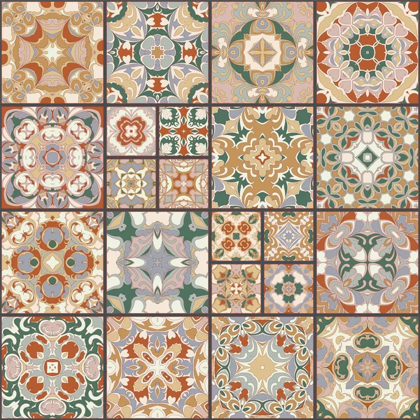 Colección de azulejos de cerámica — Vector de stock