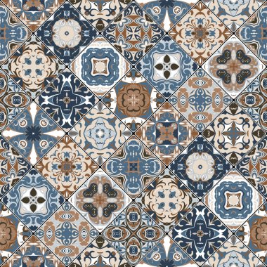 Mozaik kümedeki soyut desenler.