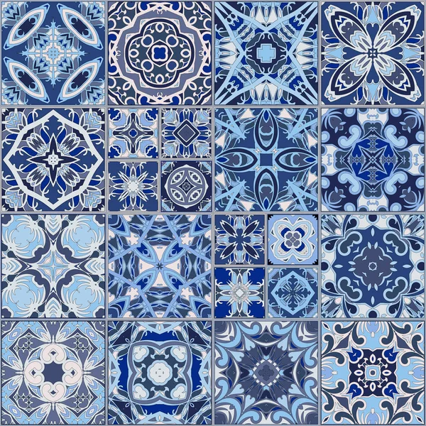 Colección de azulejos de cerámica — Vector de stock