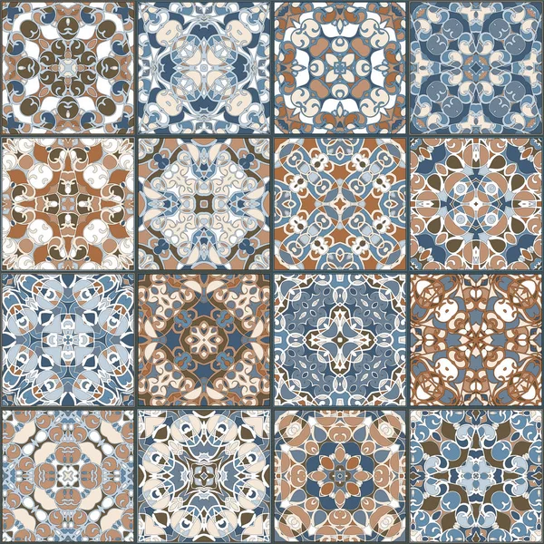 Collection of ceramic tiles — Stock Vector