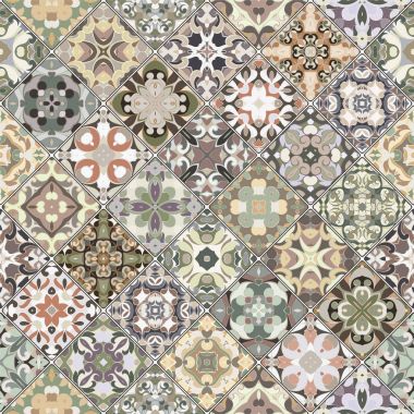 Kare Dikişsiz desen vektör seti.