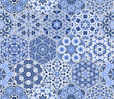 Vektör altıgen şekillerinin ayarla.