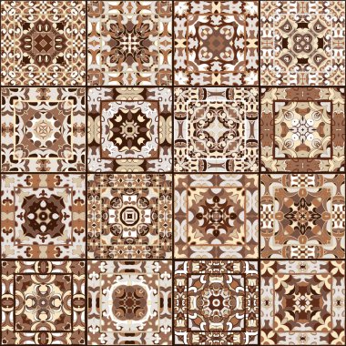 Seramik kahverengi renklerde topluluğu.