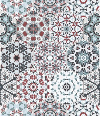 Vektör altıgen şekillerinin ayarla.