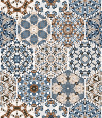 Vektör altıgen şekillerinin ayarla.