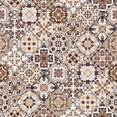 Mozaik kümedeki soyut desenler.