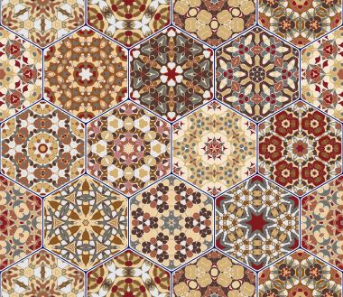 Vektör altıgen şekillerinin ayarla.