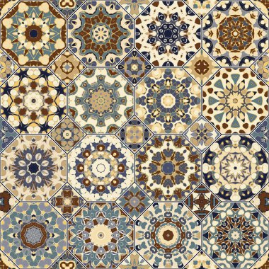 Sekizgen ve kare desenleri.