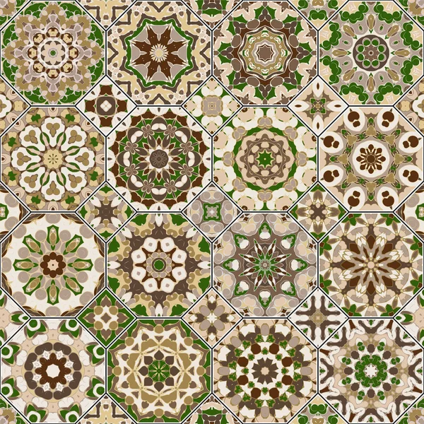 Ensemble de motifs octogonaux et carrés . — Image vectorielle