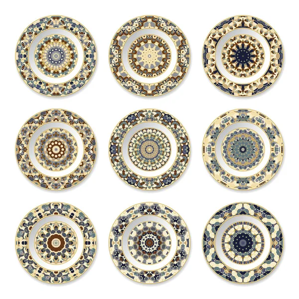 dairesel renkli desenli dokuz dekoratif kaplamalar