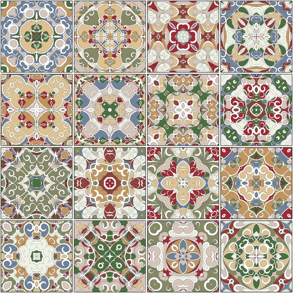 Bir koleksiyonu retro renklerde Seramik Karo.