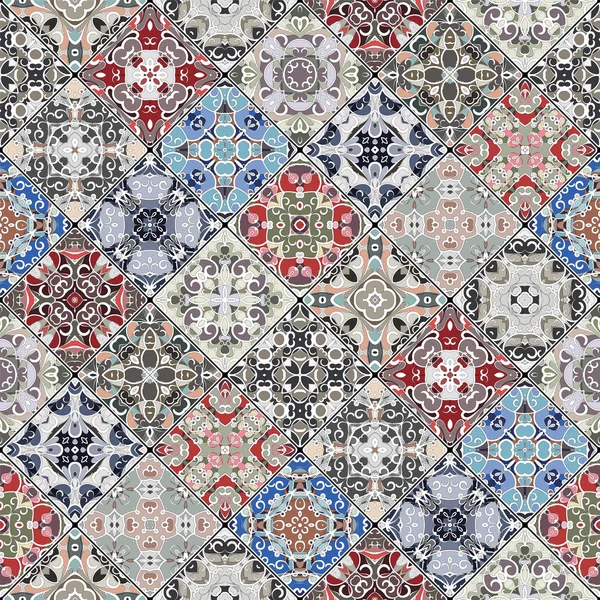 Mozaik kümedeki soyut desenler.