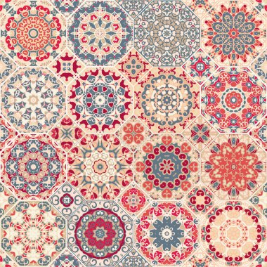 Sekizgen ve kare desenleri.