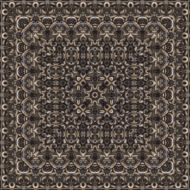 İpek eşarp için kare desen