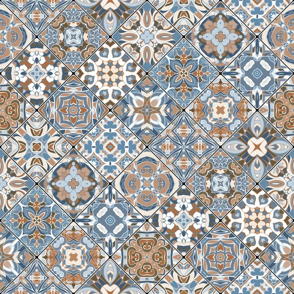 Patrones abstractos en el conjunto de mosaico . — Vector de stock