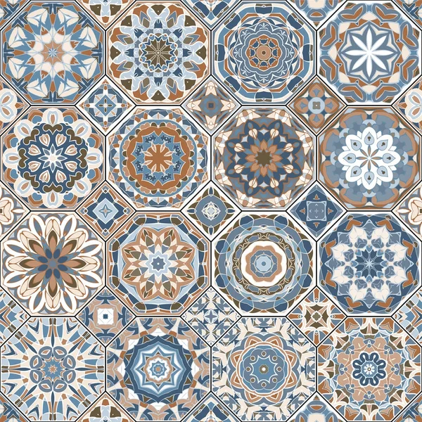 Un conjunto de azulejos marrones . — Vector de stock