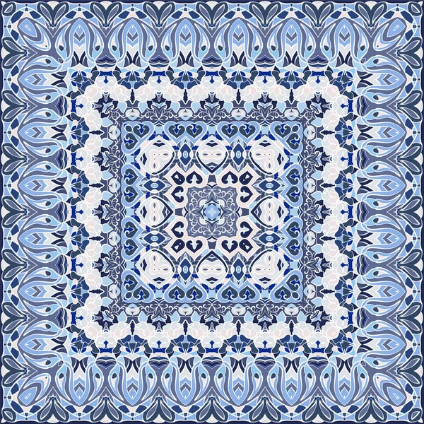 Patrón abstracto cuadrado elegante azul claro . — Vector de stock