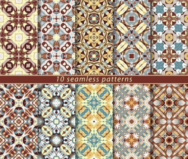 parlak Dikişsiz desen seti.