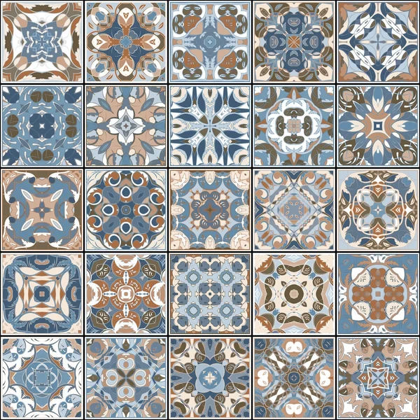 Colección de azulejos de cerámica — Archivo Imágenes Vectoriales