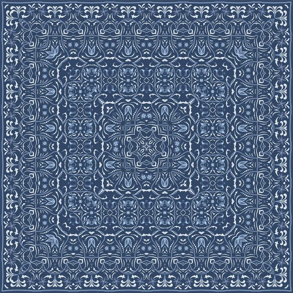 Elegante vierkante licht blauw abstract patroon. — Stockvector