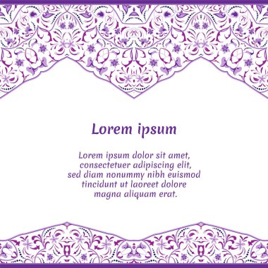 Kenarlık için sorunsuz Arapça desenler.