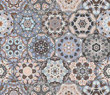 Vektör altıgen şekillerinin ayarla.