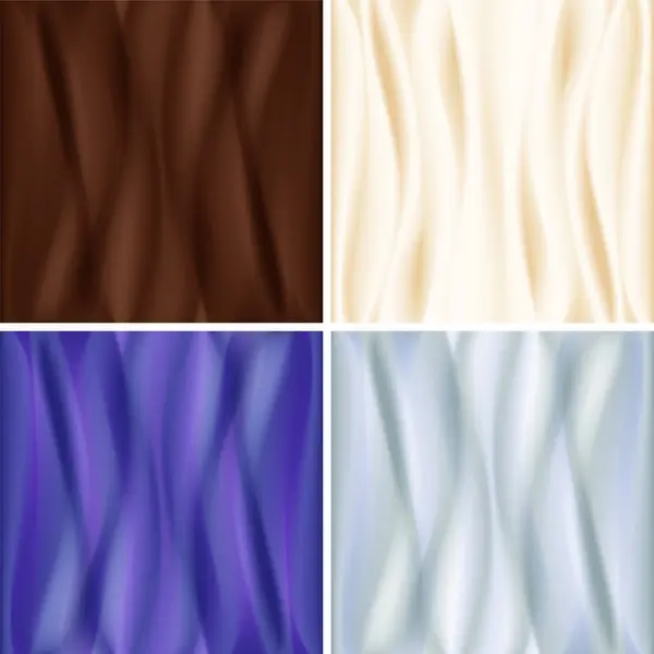 Set of satin backgrounds — Stock Vector