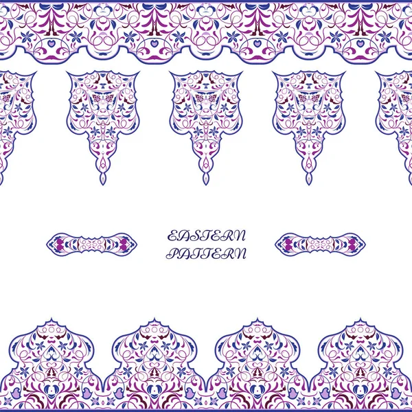 Seamless arabic patterns for border. — Stock Vector