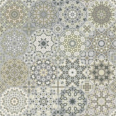 Sekizgen ve kare desenleri.