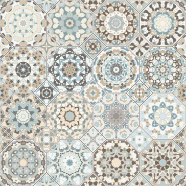 Sekizgen ve kare desenleri.