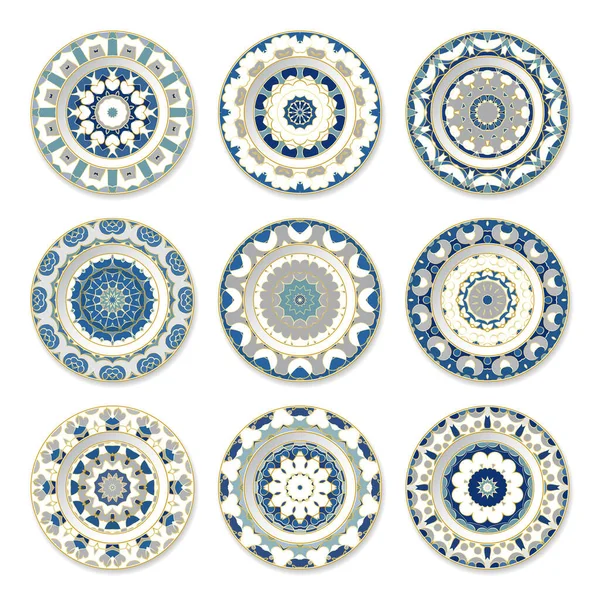 Dokuz dekoratif kaplamalar kümesi