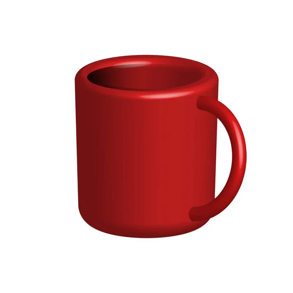 लाल कप सफेद पर अलग — स्टॉक वेक्टर