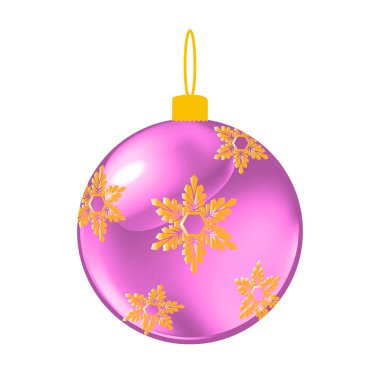Pembe Noel dekoratif topu