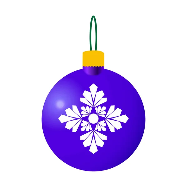 Boule de Noël décorative bleue — Image vectorielle