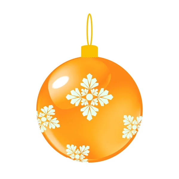 Bola decorativa de Navidad oro — Vector de stock