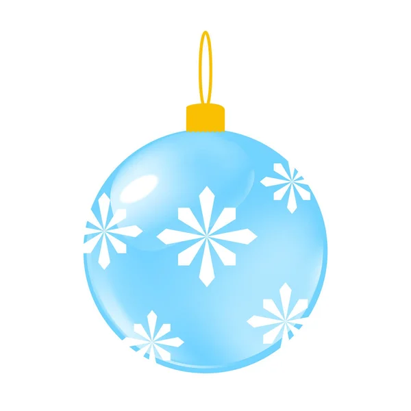 Bola decorativa de Navidad azul claro — Vector de stock