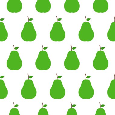 Armut düz seamless modeli üzerinde beyaz