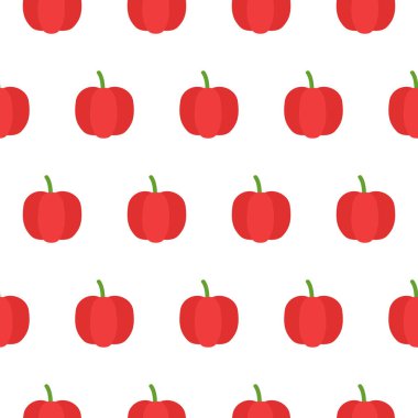 Düz seamless modeli üzerinde beyaz biber