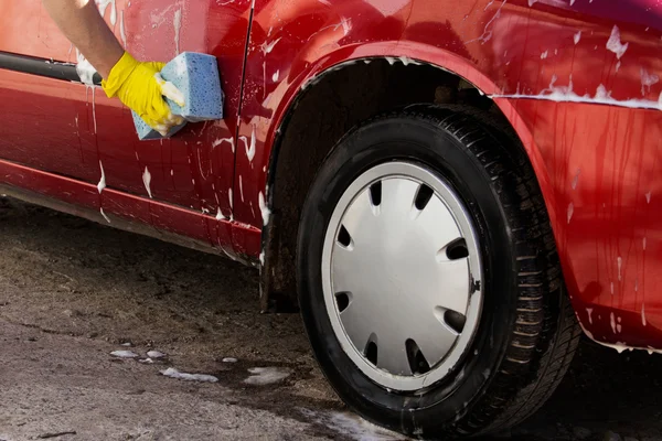El lavado del coche — Foto de Stock