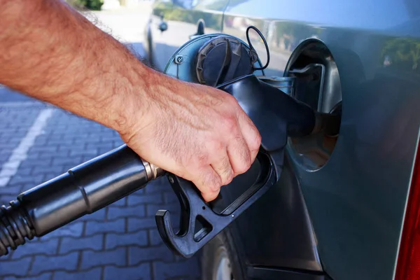 Car fill with gasoline — Stock Photo, Image