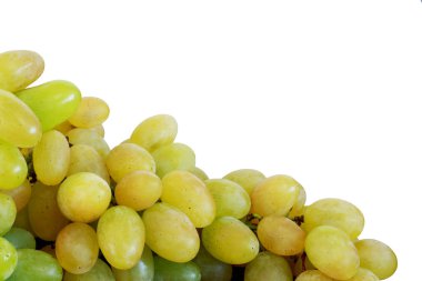 Beyaz arkaplanda üzümler