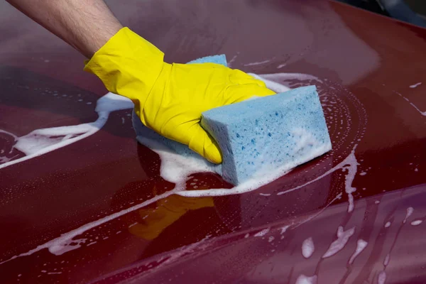 El lavado del coche — Foto de Stock